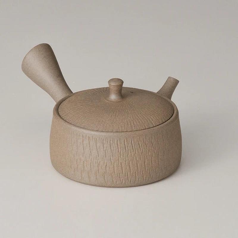 (Limited stock) Gyokkou Kiln: Yakijime Tokoname Textured Kyusu Tea Pot (160 ml)