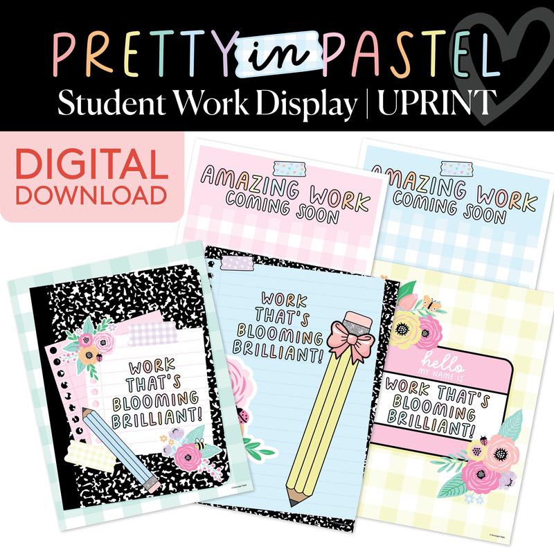 Printable Pastel Student Work Display | Pretty in Pastel