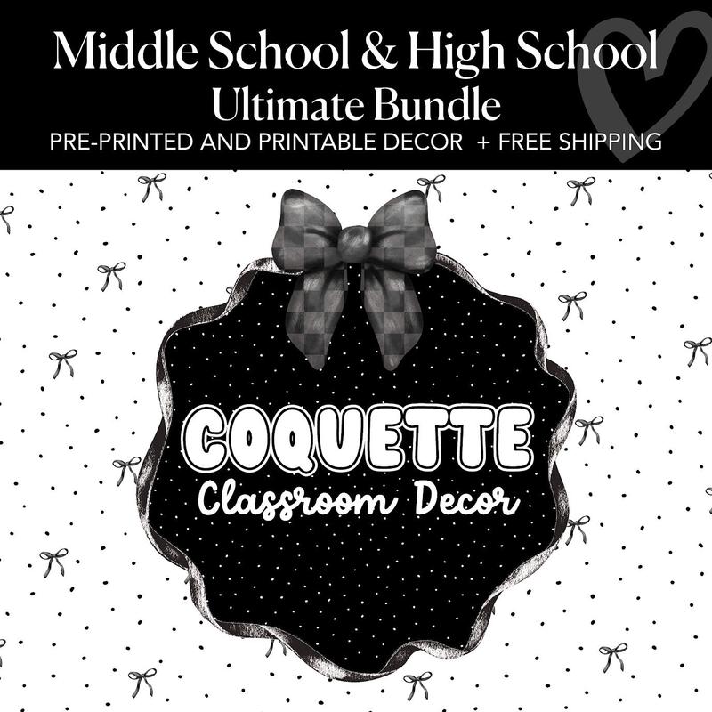 Coquette Classroom Decor | Middle School & High School Ultimate Bundle